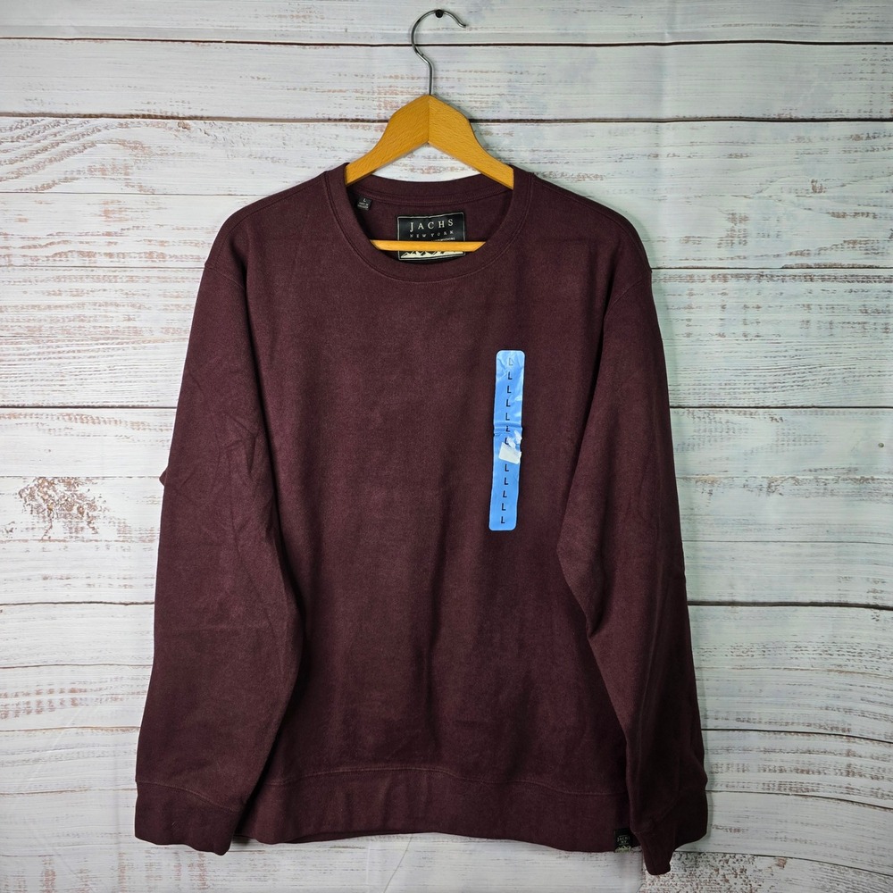 JACHS New York Men's Burgundy Crewneck Sweatshirt Size Large Pullover